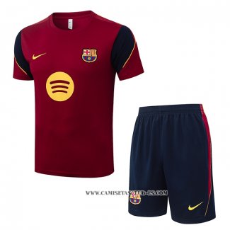 Chandal del Barcelona 26-27 Manga Corta Rojo - Pantalon Corto