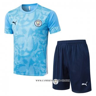 Chandal del Manchester City 25-26 Manga Corta Azul - Pantalon Corto