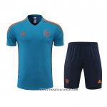 Chandal del Manchester United 22-23 Manga Corta Azul - Pantalon Corto
