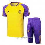 Chandal del Real Madrid 24-25 Manga Corta Amarillo - Pantalon Corto