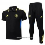 Conjunto Polo del Manchester United 25-26 Amarillo Negro