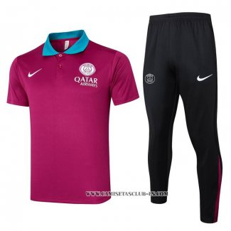 Conjunto Polo del Paris Saint-Germain 24-25 Purpura