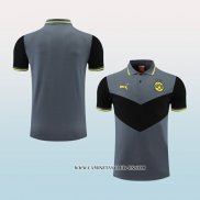 Camiseta Polo del Borussia Dortmund 22-23 Gris y Negro