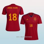 Camiseta Primera Espana Jugador Jordi Alba 2022