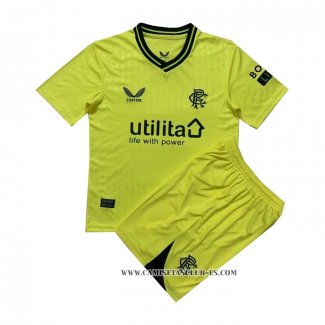 Camiseta Rangers Portero Nino 23-24 Amarillo