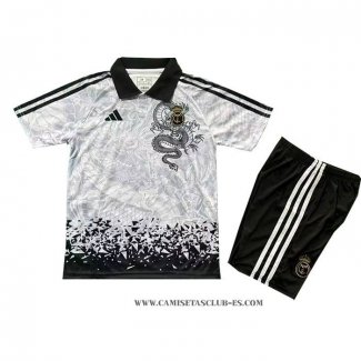 Camiseta Real Madrid Dragon Nino 25-26 Gris