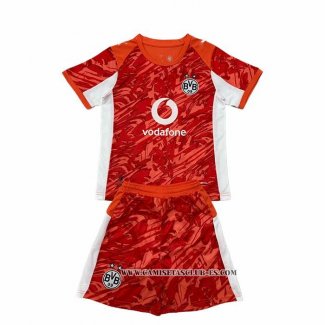 Camiseta Segunda Borussia Dortmund Portero Nino 25-26 Rojo