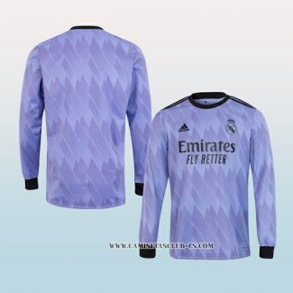Camiseta Segunda Real Madrid 22-23 Manga Larga