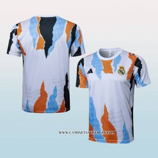 Camiseta de Entrenamiento Real Madrid 24-25 Blanco y Amarillo