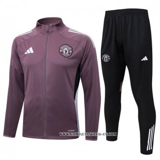Chandal de Chaqueta del Manchester United 25-26 Marron