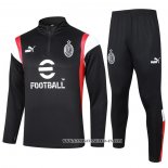 Chandal de Sudadera del AC Milan 23-24 Negro