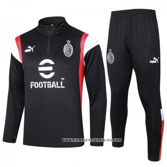 Chandal de Sudadera del AC Milan 23-24 Negro