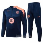 Chandal de Sudadera del Barcelona Nino 25-26 Azul Naranja