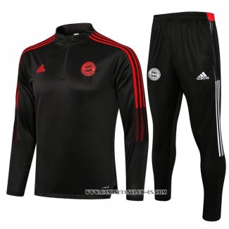 Chandal de Sudadera del Bayern Munich Nino 21-22 Gris