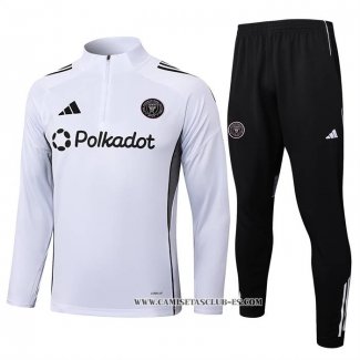 Chandal de Sudadera del Inter Miami Nino 25-26 Blanco