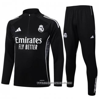 Chandal de Sudadera del Real Madrid 25-26 Negro