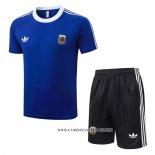 Chandal del Argentina 26-27 Manga Corta Azul - Pantalon Corto