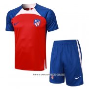 Chandal del Atletico Madrid 23-24 Manga Corta Rojo - Pantalon Corto