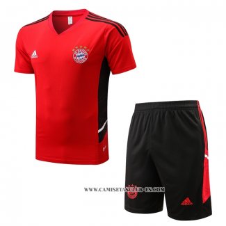 Chandal del Bayern Munich 22-23 Manga Corta Rojo - Pantalon Corto