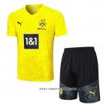 Chandal del Borussia Dortmund 23-24 Manga Corta Amarillo - Pantalon Corto