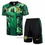 Chandal del Brasil Jesus 24-25 Manga Corta Verde - Pantalon Corto