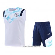 Chandal del Manchester City 22-23 Sin Mangas Blanco