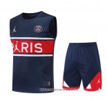 Chandal del Paris Saint-Germain 22-23 Sin Mangas Azul y Rojo