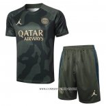 Chandal del Paris Saint-Germain Jordan 24-25 Manga Corta Verde - Pantalon Corto