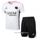 Chandal del Paris Saint-Germain Jordan 24-25 Manga Corta Blanco - Pantalon Corto