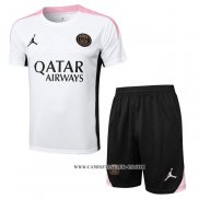 Chandal del Paris Saint-Germain Jordan 24-25 Manga Corta Blanco - Pantalon Corto