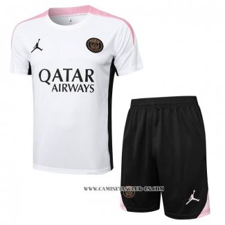 Chandal del Paris Saint-Germain Jordan 24-25 Manga Corta Blanco - Pantalon Corto