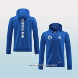 Chaqueta con Capucha del Real Madrid 22-23 Azul