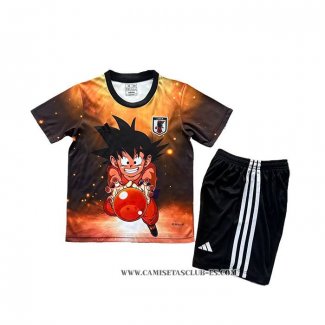 Camiseta Japon Dragon Ball Nino 2025 Negro Naranja