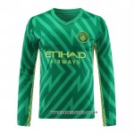 Camiseta Manchester City Portero 23-24 Manga Larga Verde