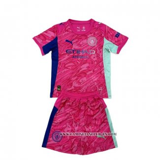 Camiseta Manchester City Portero Nino 25-26 Rosa