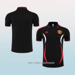 Camiseta Polo del Manchester United 22-23 Negro
