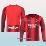 Camiseta Primera AC Milan 23-24 Manga Larga