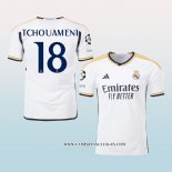 Camiseta Primera Real Madrid Jugador Tchouameni 23-24