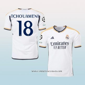 Camiseta Primera Real Madrid Jugador Tchouameni 23-24