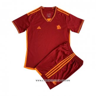 Camiseta Primera Roma Nino 23-24