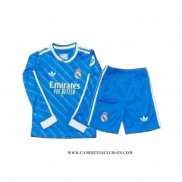 Camiseta Tercera Real Madrid Nino 25-26 Manga Larga
