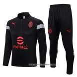 Chandal de Sudadera del AC Milan 22-23 Negro