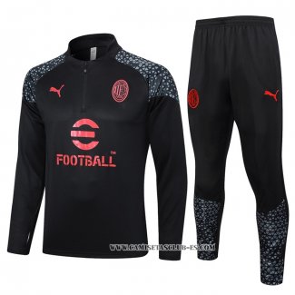 Chandal de Sudadera del AC Milan 23-24 Negro