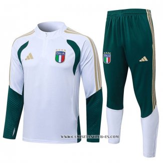 Chandal de Sudadera del Italia Nino 25-26 Blanco