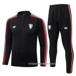 Chandal de Sudadera del Manchester United Nino 26-27 Negro