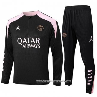Chandal de Sudadera del Real Madrid Nino 24-25 Negro