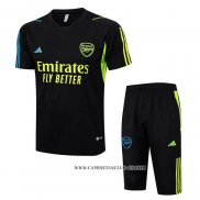 Chandal del Arsenal 23-24 Manga Corta Negro - Pantalon Corto