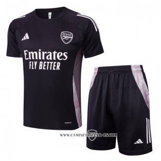 Chandal del Arsenal 24-25 Manga Corta Gris Oscuro - Pantalon Corto