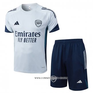 Chandal del Arsenal 25-26 Manga Corta Gris - Pantalon Corto