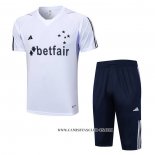 Chandal del Cruzeiro 23-24 Manga Corta Blanco - Pantalon Corto